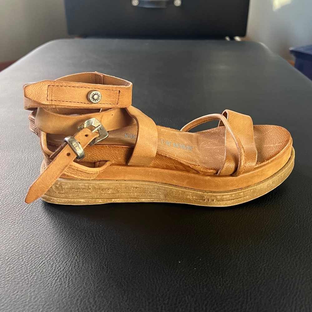 A.S. 98 LABO PLATFORM SANDAL CAMEL SIZE 37 - Picture 4 of 5